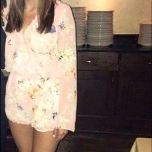 Long Sleeve Floral Romper